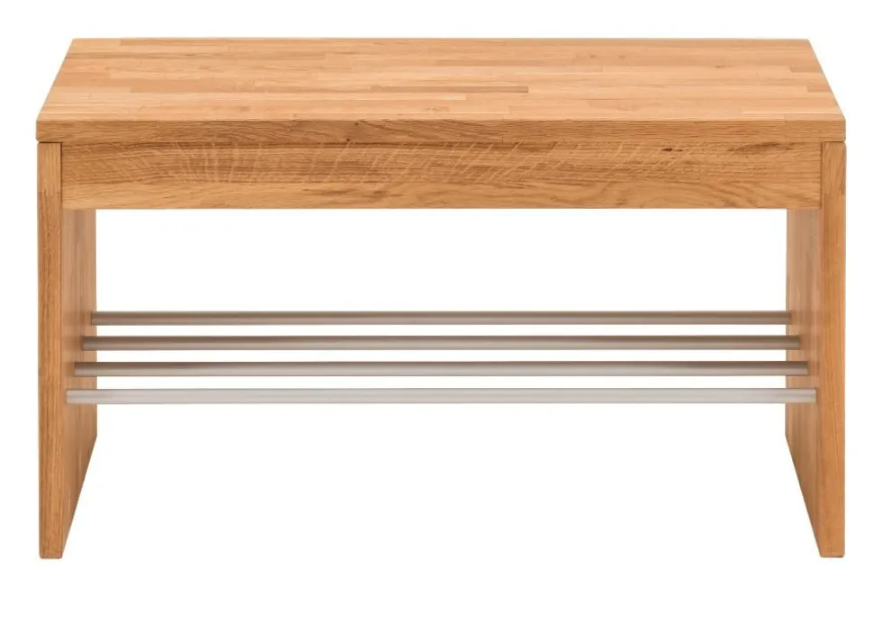 Schuhbank 82x45cm 'Stockholm' Wildeiche massiv AV