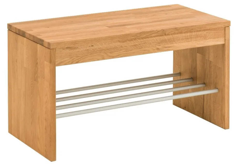 Schuhbank 82x45cm 'Stockholm' Wildeiche massiv AV