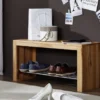 Schuhregal 81x30cm 'Bayreuth' Kernbuche massiv