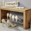 Schuhregal 100x30cm 'Bayreuth' Wildeiche massiv