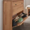 Schuhschrank 2 Klappen 82x95cm 'Stockholm' Buche massiv