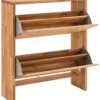 Schuhschrank 2 Klappen 82x95cm 'Stockholm' Wildeiche massiv