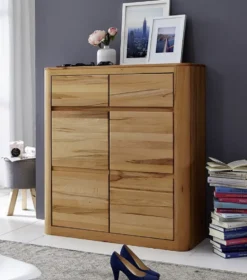 Schuhschrank 100x111cm 'Bayreuth' Kernbuche massiv