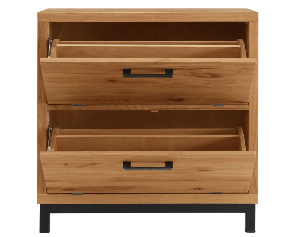 Schuhschrank 90x90cm 'Lima' Kernbuche massiv
