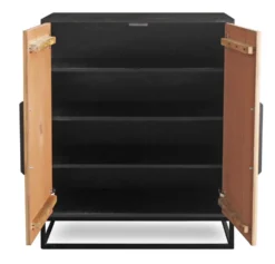 Schuhschrank 88x105cm 'Namibia' Eiche & Mango schwarz