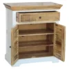 Schuhschrank 80x90cm 'Nizza' Mango weiß natur