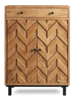 Schuhschrank 88x120cm 'Ontario' Akazie massiv