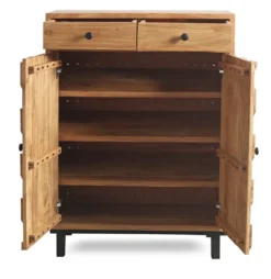 Schuhschrank 88x120cm 'Ontario' Akazie massiv