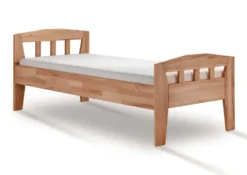 Seniorenbett verschiedene Breiten und Längen Kernbuche massiv "Maira II" 100 cm 200 cm