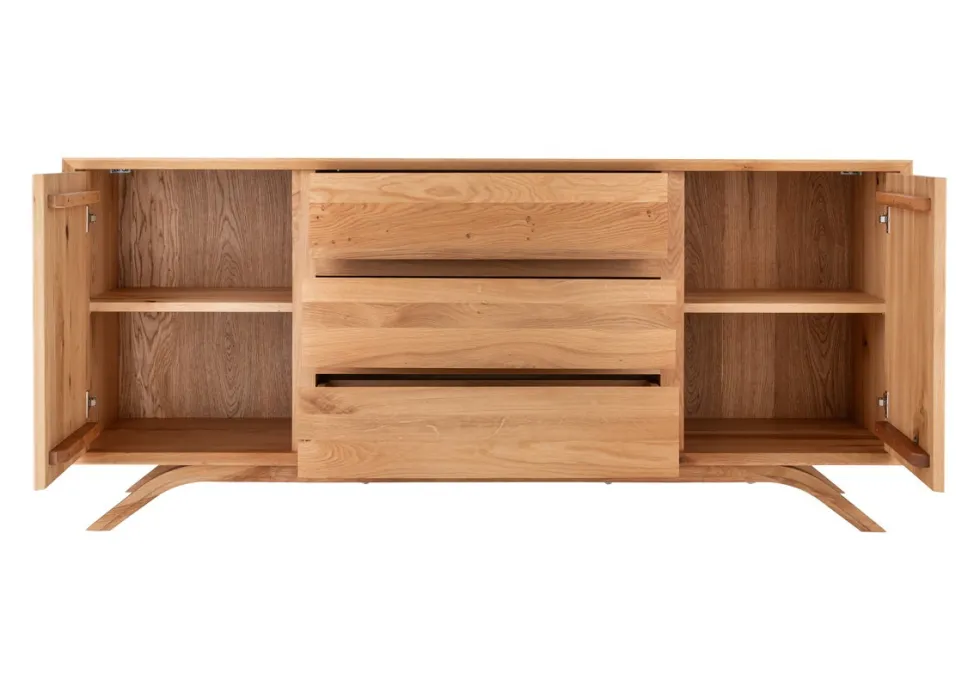 Sideboard 180cm hängend oder stehend 'San Diego' Wildeiche geölt massiv stehend