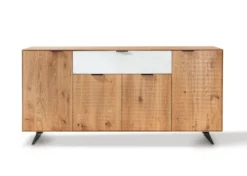 Sideboard 210cm 'Malaga ' Wildeiche verschiedene Variationen möglich Holz schwarz Sockel Holz Wildeiche