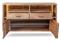 Sideboard inkl.Beleuchtung 145x94cm 'Hunter' Akazie massiv