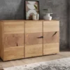 Sideboard mit Holztüren 150cm "Belfast" Wildeiche massiv