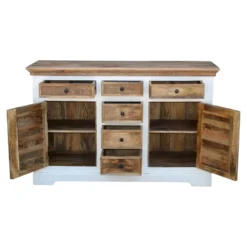 Sideboard mit 6 SK 140x90cm 'Nizza' Mango weiß natur