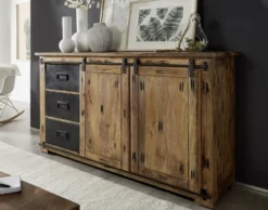 Sideboard mit 3 SK 150x90cm 'Railroad' Mango & Eisen