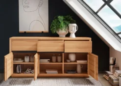 Sideboard 175x85cm "Bergamo" Kernbuche geölt WZ-0159
