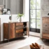 Sideboard 150x90cm 'Compton' recyceltes Altholz & Eisen vintage