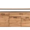 Sideboard 135x92cm "Dublin" Wildeiche & Eisen schwarz