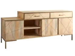 Sideboard 175x77cm 'Houston' Mango natur & goldfarbig