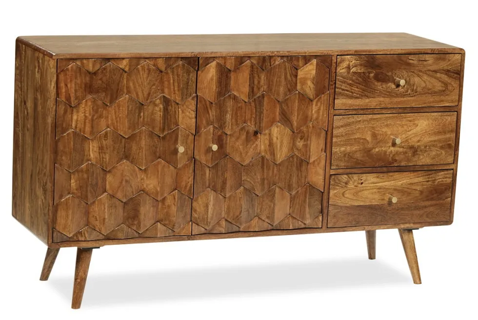 Sideboard 140x79cm 'Kalani' Mango massiv braun lackiert