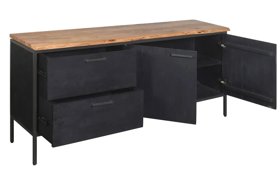 Sideboard 179x85cm "Kuba" Akazie mit Baumkante