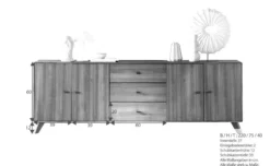 Sideboard 220x75cm 