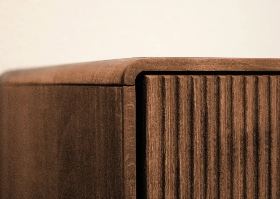 Sideboard 180x75cm "Lugano" Kernbuche massiv Tabak geölt