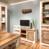 Sideboard 140x90cm 'Nizza' Mango weiß natur