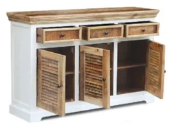 Sideboard 140x90cm 'Nizza' Mango weiß natur
