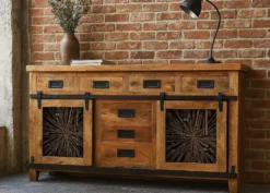 Sideboard 150x90cm 'Steelwood' Mango & Eisen