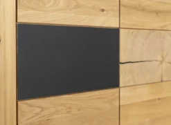 Sideboard 154x84cm 'Triest' Wildeiche massiv Glas