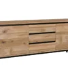 Sideboard 155x67cm 'Veneza' Wildeiche & Metall schwarz