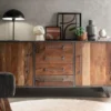 Sideboard 160x80cm 'Waco' recyceltes Altholz & Metall