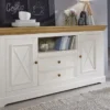 Sideboard 169x88cm "Zürich" Kiefer massiv weiß WZ-0133