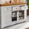 Sideboard 149x94cm "Zürich" Kiefer massiv weiß WZ-0133