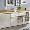 Sideboard 209x88cm "Zürich" Kiefer massiv weiß WZ-0133