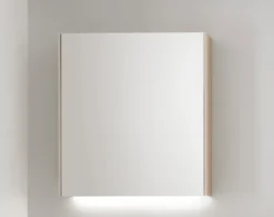Spiegelschrank 76cm inkl.Beleuchtung 'Avallon' Wildeiche geölt & creme