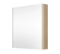 Spiegelschrank 76cm inkl.Beleuchtung 'Avallon' Wildeiche geölt & creme