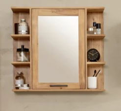 Spiegelschrank 80x71cm 'Albany' Akazie massiv lackiert