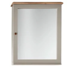 Spiegelschrank 60x75cm 'Belfort' Mango schilfgrün & braun