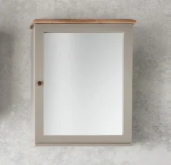 Spiegelschrank 60x75cm 'Belfort' Mango schilfgrün & braun