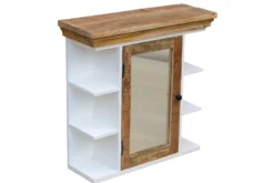 Spiegelschrank 70x70cm 'Nizza' Mango weiß natur