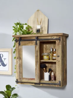 Spiegelschrank 68x64cm 'Railroad' Mango & Eisen