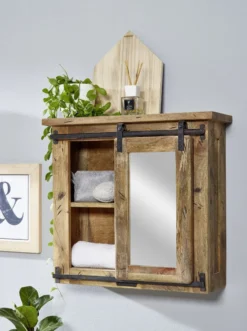 Spiegelschrank 68x64cm 'Railroad' Mango & Eisen