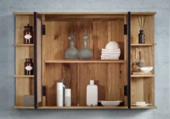 Spiegelschrank 108x71cm 'Timbero' Eiche massiv
