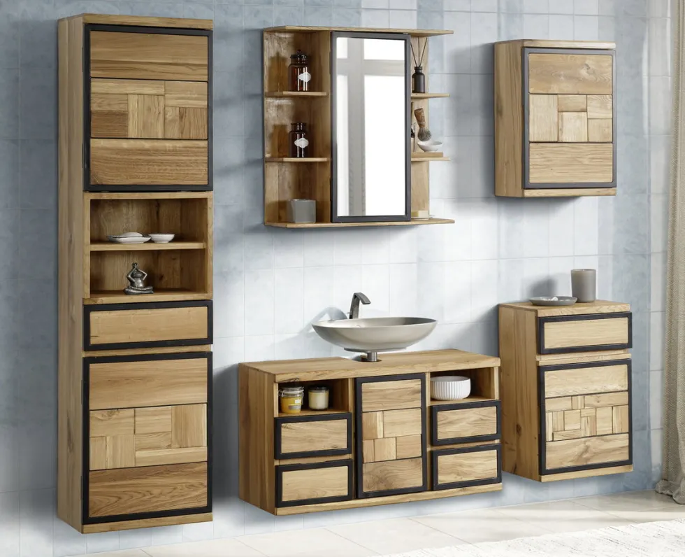 Spiegelschrank 68x71cm 'Timbero' Eiche massiv