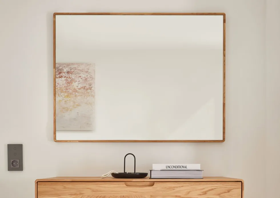 Spiegel 100x80cm "Kent" Wildeiche massiv
