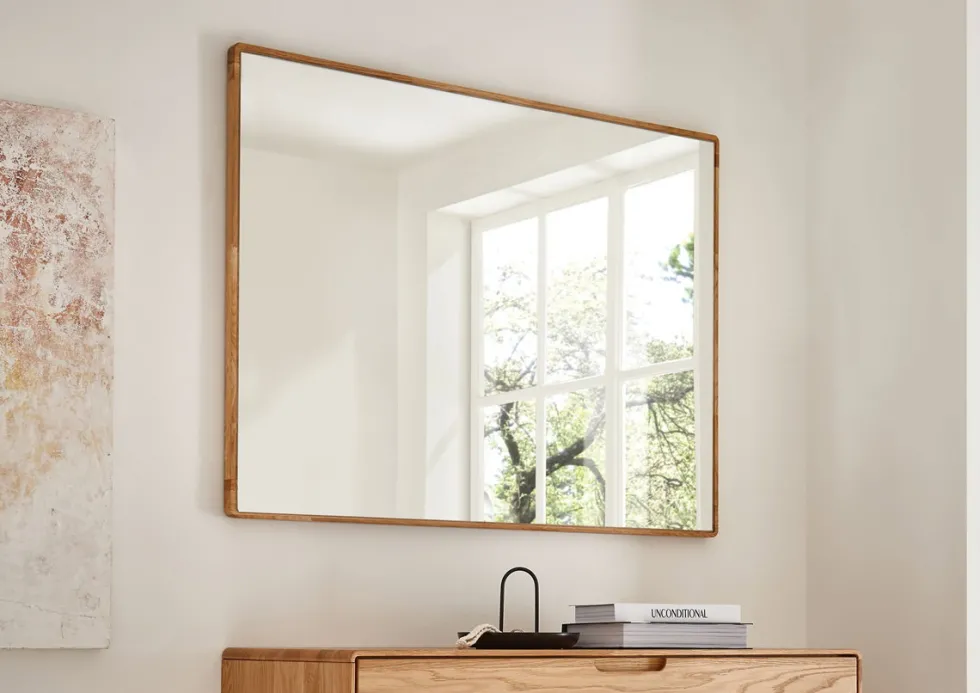 Spiegel 100x80cm "Kent" Wildeiche massiv