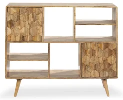 Standregal 120x100cm 'Kalani' Mango massiv natur lackiert