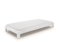 Stapelbett 90x200cm 'Dubi' Buche massiv weiß lackiert